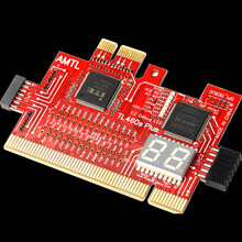 台式电脑PCI-E诊断卡 TL460 S 多用途主板LPC-DEBUG诊断卡 红色