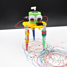 新款小学生科学小制作小发明手工DIY作品stem儿童科技实验材料包玩具 涂鸦画笔机器人