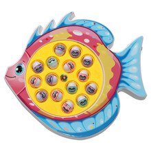 磁性钓鱼玩具套装电动旋转儿童早教益智玩具抖音网红宝宝动脑动手益智互动游戏小孩1音乐玩具男孩2女孩3岁 小鱼造型磁性15条鱼20121 电池款