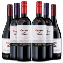 红魔鬼 智利原瓶进口红酒 干露酒园 Casillero del Diablo葡萄酒 梅洛/赤霞珠/黑皮诺6支组合装