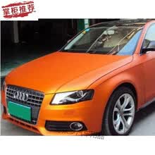 汽车哑光电镀冰膜车身贴膜亚光改色膜车内饰贴纸整车改装电镀膜 冰膜橙色1.52*1米