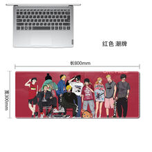 海贼王鼠标垫动漫路飞定制超大号中小号办公书桌垫电脑鼠标键盘垫 红色 潮牌 900*400*5毫米