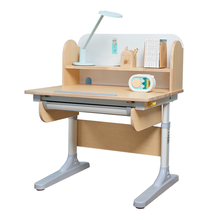 凯叔儿童学习桌椅套装 小户型可升降书桌 中小学生实木作业桌 多功能带书架写字桌家用课桌 学习桌/800mm *