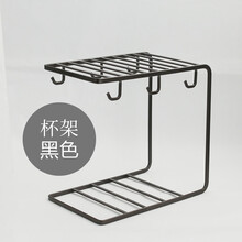 天城一品 咖啡杯碟套装北欧式小ins风小精致陶瓷拉花简约家用个性 黑色咖啡架