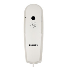 飞利浦(PHILIPS）电话机座机 固定电话 办公家用 壁挂机 桌壁两用 免电池 一键拨号TD280   白色（无屏幕）