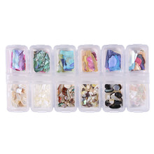 新款网红美甲饰品珍珠贝壳超闪钻铆钉金属圈奢华日系混装指甲装饰 SP-08