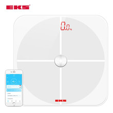EKS 智能测脂肪体脂秤蓝牙电子称体重秤-9918 白色