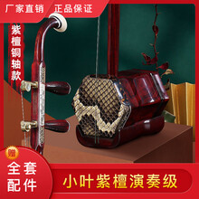 苏缘 非洲小叶紫檀二胡苏州二胡专业演奏考级初学入门练习教学胡琴铜轴木轴可选 小叶紫檀二胡骨雕铜轴款