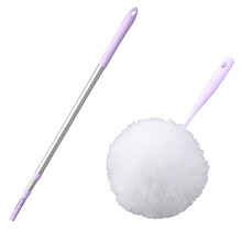 康多多 Satto室内用除尘掸（不含柄）  日本山崎微纤维清洁毛掸子静电除尘掸家用车用扫灰尘吸尘掸 紫色头+柄