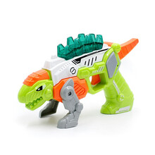 2-3岁儿童玩具枪小孩卡通迷你小Q枪幼儿发声光枪发光恐龙变形枪 恐龙变形枪=1把 送电池