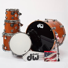 DW 收藏家系列 特殊木材 NATURAL CHERRY/MAHOGANY (12"x14"座嗵) DW美产Collector's架子鼓爵士鼓套鼓