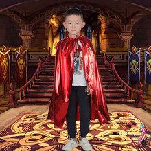 COS万圣节化装舞会男女表演道具服装儿童国王子皇后公主披风 单件红色披风 大码适合160-190cm