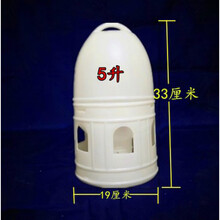 鸽具信鸽用品鸽子饮水器鸽用水槽水壶塑料水壶饮水器鸽用 5升全白