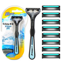 舒适（Schick）超锋3 剃须刀刮胡刀剃胡刀修胡刀刮毛刀 手动男士 3层刀片替换 1刀架9刀头