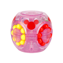 魔方教室 小魔豆汉堡魔方 指尖陀螺 烧脑玩具 抖音网红 儿童脑力智力开发成人减压多彩配色 魔豆魔方（彩盒）透明粉