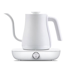 Mongdio电动细口壶 不锈钢电动长嘴手冲壶 家用智能手冲温控茶壶 智能款珍珠白