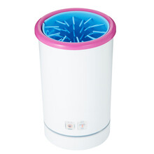 【抖音同款】宠物洗脚杯自动 狗狗猫咪电动洗脚器 自动洗爪杯爪足部清洁机 粉白-L号