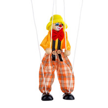 提线木偶鸵鸟 拉线玩具 好玩搞笑 手工制作 木偶创意新奇特MYFS 戴帽子小丑黄色