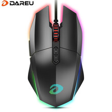 达尔优EM910 牧马人鼠标  KBS轻量化 电竞游戏有线鼠标 RGB灯光 CF吃鸡LOL 支持宏 EM910 轻量化【黑色】