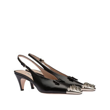 缪缪MIU MIU 女士黑色皮革高跟鞋 5I328DFA065-07I-F0002 35