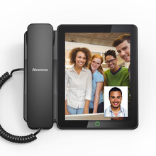 铱方 C18(7528)安卓智能可视电话机网络WiFi视频电话座机IP录音电话 黑白名单 可配子机 C18黑色18000小时录音版