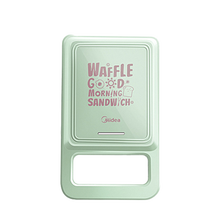 美的（Midea）三明治早餐机轻食机华夫饼机家用多功能加热吐司压烤机面包机 JK1312P101G