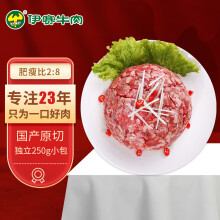 伊赛 国产原切牛肉馅/牛肉饼 2斤(250g*4) 烧烤生鲜 冷冻