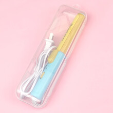 电卷发棒迷小型夹板直发卷发两用女大卷空气刘海直板夹懒人神器 恒温款柠檬黄