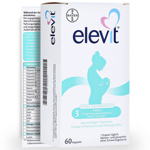 BAYER 德国本土版拜耳爱乐维Elevit孕妇产妇哺乳期DHA复合维生素叶酸孕前中后营养片含叶酸 3段60粒复合维生素(哺乳期) 3 德国直邮原装进口