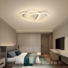 汉宫 卧室灯简约现代led吸顶灯温馨浪漫心形 婚房灯具北欧创意房间灯饰 白/63x45x8.5cm/无极50W