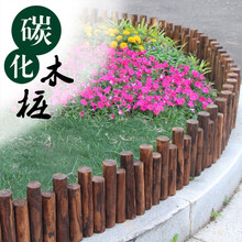 芳东 户外庭院田园防腐木桩围栏栅栏装饰家庭园艺花园木栏栅摆花小篱笆 长90厘米（矮15高20直径6厘米）