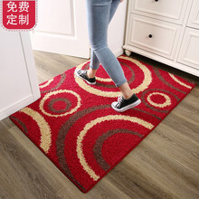 竹珺 入户进门口地垫客厅卧室毯门厅厨房脚垫家用卫浴吸水防滑垫可定制 红色富贵圈 40x60cm长方形