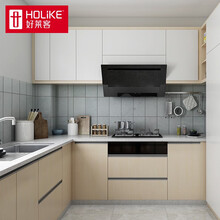 好莱客 整体橱柜定做  现代简约小户型厨柜厨房柜开放式吧台石英石台面 预约诚意金