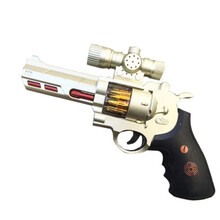 男童玩具枪2-3-6岁小男孩子电动声光仿真带音乐宝宝儿童模型 投影枪 配普通电池