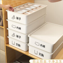 SSEURAT内衣收纳盒家用放内裤袜子整理神器装内衣裤分格抽屉式盒子SSEURA 2件套【内裤+文胸盒有盖】 浅蓝色