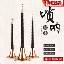 唢呐乐器全套初学者成人演奏乌木D调降B调民间喇叭乐器 优选乌木A调+六大