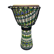 非洲鼓 儿童标8 幼儿园初学者丽江手鼓打击乐器云南迷你 绿萝森林(8寸 绑绳款)