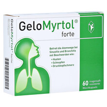 【JD物流】GeloMyrtol德国直邮原装进口 Gelomyrtol吉诺通桃金娘油肠溶胶囊 1盒装 300mg成年人版60粒 12岁以上