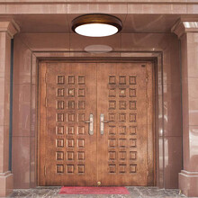 伟邦 欧式户外防水防潮防蚊虫吸顶灯人体感应大门口过道走廊车库吸顶灯 新＜古铜色大号50瓦白光