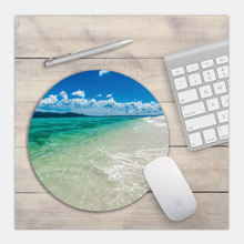 圆形可爱鼠标垫小号定制雷真超大号电脑办公游戏女生个性动漫卡通桌垫 大海圆形 200*200*2MM