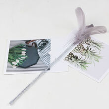 猫玩具逗猫棒仙女斗猫棒猫咪宠物用品猫玩具球小猫幼猫铃铛猫猫羽毛 纯色羽毛款-灰