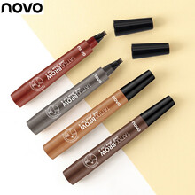 NOVO眉笔防水防汗持久创新四分叉液体水野生仿真原生网红眉笔初学者不掉色画眉不晕染学生 1#浅棕色
