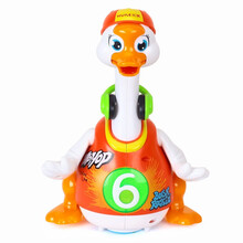 汇乐828摇摆鹅儿童电动抖音玩具会说话会唱歌跳舞玩具鸭1-2岁男女孩六一儿童节礼物 红色 电池版