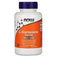 NowFoods诺奥 左旋肌肽补充剂 抗糖化缩紧延缓衰老抗糖丸L-Carnosine 500毫克 100粒