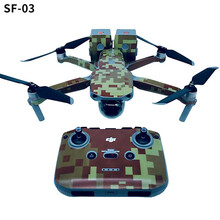 适用于大疆御Air 2贴纸Mavic全套贴膜防水防刮机身电池遥控器无人机配件 御AIR 2迷彩 SF-03丛林绿