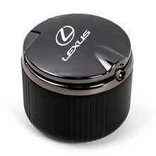 专用雷克萨斯ES300H GS250 LX570 NX200汽车载烟灰缸内饰改装有盖 雷克萨斯亮黑矮版（高6.7宽7）