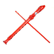 天鹅（SWAN） 6孔8孔儿童学生初学自学入门竖笛六孔八孔树脂笛子八孔六孔竖笛子 红色8孔竖笛