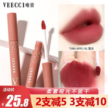 唯资唇泥VEECCI丝绒雾面哑光不掉色不沾杯持久学生款平价小众品牌唯姿唇釉口红v12网红同款 V09邂逅玫瑰