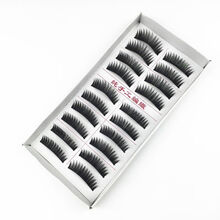 假睫毛纤长浓密自然仿真加密棉线梗眼睫毛舞台演出烟熏夜店 3盒30对(送胶水)