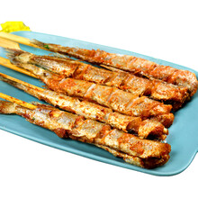 香辣鳕鱼串去头烤鱼串 速冻油炸烧烤小食海鲜小吃20串